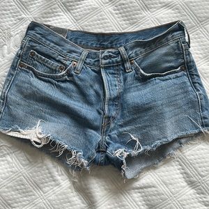 LEVI Straus 501 Button Fly Cut Off Shorts Waist 26